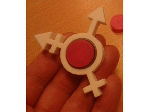 transpinner - transgender sign hand spinner mechanical toys fidget trans 3d print model - Mito3D
