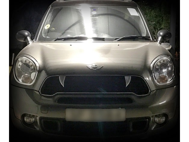 los dientes mini countryman r60 de la parrilla decoraciones rejilla cooper 3D print model - Mito3D