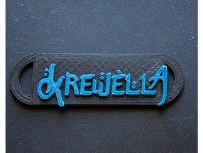 krewela logos+porte-clés de porte-clés dubstep obtenir humide maison un trousseau clés logo la musique 3d print model - Mito3D