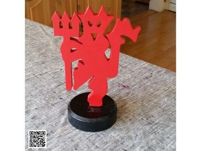 diablo rojo - manchester united las esculturas equipo de fútbol el los red devils la estatua 3d print model - Mito3D