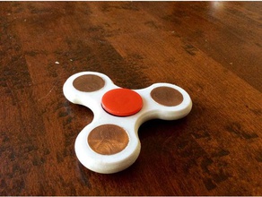 penny fidget spinner hand 3d print model - Mito3D