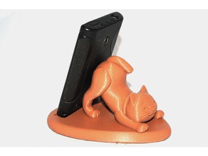 gato teléfono celular titular remix el móvil bs3 cat chat streach 3d print model - Mito3D