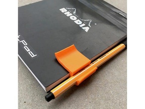 cuaderno bolígrafo clip de la oficina notebook pluma sostenedor 3d print model - Mito3D