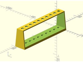 gradilla para tubos de ensayo portaherramientas y cajas openscad pie tubo titular prueba soporte 3d print model - Mito3D