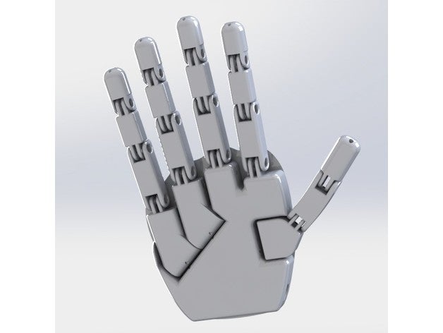 personnalisables une main robotisée l'ingénierie le bras cura amusant la prostetic robotique solidworks 3D print model - Mito3D