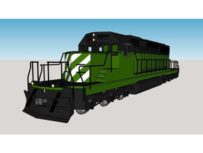 sd40-2 1 8 ölçek 3d baskı canlı buhar lokomotif motoru model trenler o tren 3d print model - Mito3D