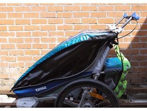 thule chariot cx trailer - stretto pushbar tubo di acciaio connettore idea bicicletta bambini la sicurezza dei l'acciaio rimorchi 3d print model - Mito3D