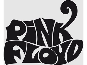 pembe eski logo Anahtarlık floyd müzik pink 3d print model - Mito3D