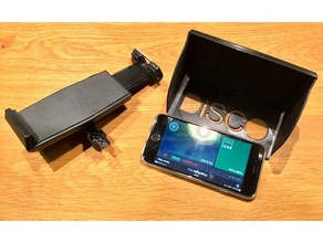 pare-soleil parrot disco contrôleur téléphone mobile l'iphone 6 6s drone 3d print model - Mito3D