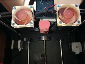 zortrax m200 dual fan mount 3d printer parts 3d print model - Mito3D