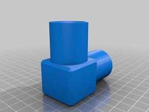 clothes rail pole corners replacement parts 3d print model - Mito3D