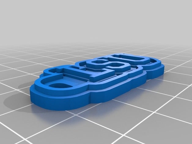 lsu portachiavi i su misura 3D print model - Mito3D