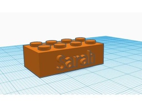 personalisierte lego-block Spielzeug & game Zubehör lego name Typenschild 3d print model - Mito3D