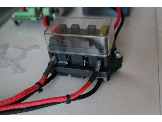 blocco fusibile di base La stampa 3d l'elettronica portafusibili portafusibile filo conduttore 3D print model - Mito3D