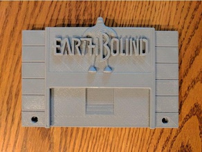 earthbound cart video games cartridge nintendo snes game 3d print model - Mito3D