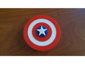 captain america shield fidget spinner mechanical toys 3d print model - Mito3D