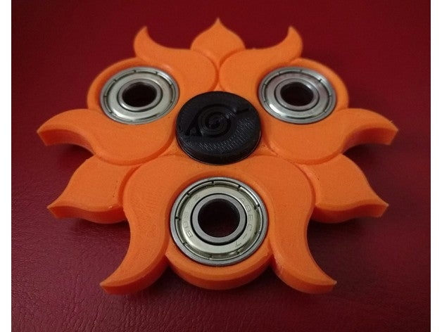 nine tails spinner toys & games fidget naruto shippuden ninetales 3D print model - Mito3D