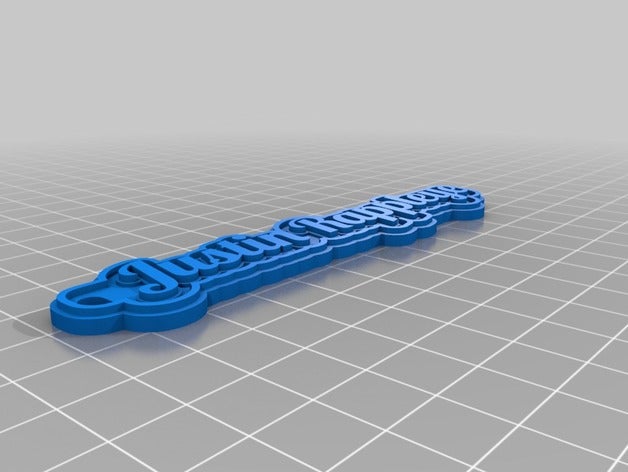 justin rappleye keychain keychains customized 3D print model - Mito3D
