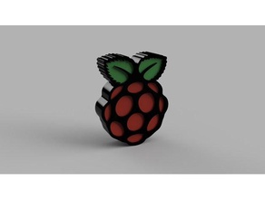 raspberry pi 3d logo stampabile segni e loghi autodesk il design fusion 360 maker rendering 3d print model - Mito3D