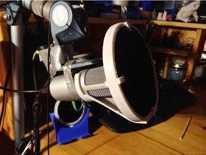 mikrofon pop filtre atr usb micraphone ses kapağı tutucu mikrofonu bağlayın standı 3d print model - Mito3D