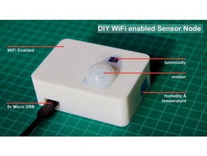 sensor node enclosure esp8266 dht11 tsl2561 pir diy arduino electronics box nodemcu weather station 3d print model - Mito3D