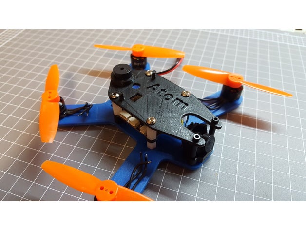 rotorx atom v1 telaio r c i veicoli drone micro quadcopter quad frame racing 3D print model - Mito3D