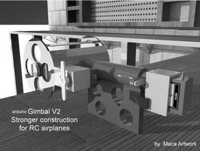 arduino gimbal 2axis rc aereo ver2 la fotocamera gopro sjcam 3d print model - Mito3D