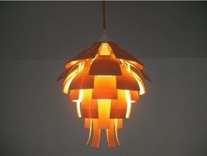 Artischocke Lampe Schatten mehrere Teile Dekor 3d print model - Mito3D