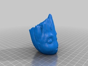 remixed larger head models baby groot 3d print model - Mito3D