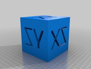 xyz cubo de 100mm La impresión en 3d las pruebas 3d print model - Mito3D