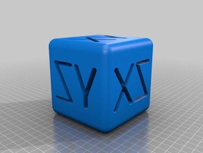 xyz cubo de 100 mm 10 filete borde La impresión en 3d las pruebas 3d print model - Mito3D