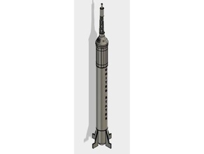 mercury-redstone inszeniert Modelle Quecksilber der nasa redstone Rakete 3d print model - Mito3D