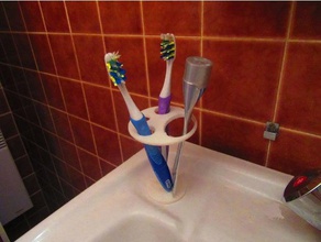 cepillo de dientes apoyo cuarto baño accesorios 3d print model - Mito3D