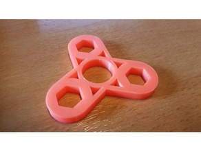 triplex - fidget spinner m10 nut toys & games fidgetspinner hand toy nuts tri 3d print model - Mito3D