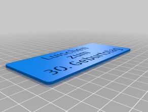 meine kundenspezifische tof benutzerdefinierte Schablone - parametrische Schilder & logos kundengebundene 3d print model - Mito3D