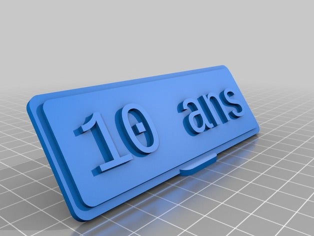 mi tabla personalizada de la placa oficina personalizado 3D print model - Mito3D