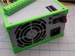 psu bumpers & screw terminal strip cover electronics 3d print model - Mito3D