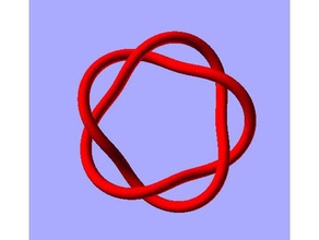 customisable torus knots math art 3d print model - Mito3D