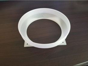 120mm fan 6in tubing adapter v2 less material tools customized 3d print model - Mito3D