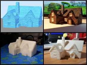bir daha yazlık binalar ve yapılar diorama İngilizce ev küçük kulübe ahşap 3d print model - Mito3D
