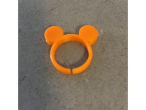 ratón anillo 55 chico amable La impresión en 3d 3d print model - Mito3D