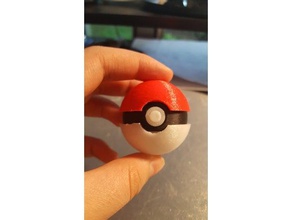 easy quick print pokeball pokemon toys & games pokemongo pokemons go poke ball 3d print model - Mito3D