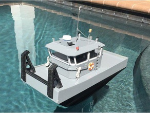 springer botão de pressão tug r c veículos barco modelboat modelo modelos barcos rcboat rc peças do super stucture rebocador 3d print model - Mito3D