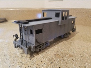 1 8 scale caboose 3d printing live steam model trains o train 3d print model - Mito3D