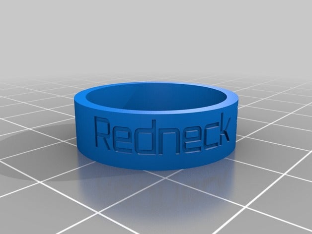 redneck rebel ring size 105 mens rings customized 3D print model - Mito3D