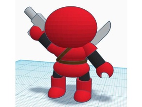 cartoon figure - mercenary guy toy & game accessories deadpool gaming miniature superhero x-men 3d print model - Mito3D