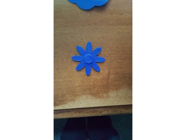 2d daisy art flower simple 3D print model - Mito3D