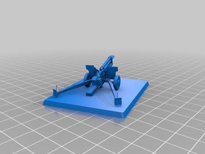us 105mm howitzer toy & game accessories 15mm artillery flames war wargaming ww2 wwii 3d print model - Mito3D