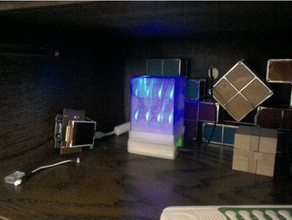 ic da estação de 8x8 led 3d do cubo gabinete gadgets leds 3d print model - Mito3D