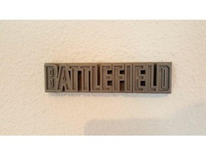 battlefield logo signs & logos games gaming 3d print model - Mito3D